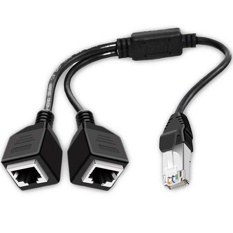 N2HAO RJ45 Bộ Chia Ethernet 1 Nam Đến 2 Nữ Bộ Chia Mạng LAN Hỗ Trợ Cat6 Mạng Internet Dây Nối Dài n