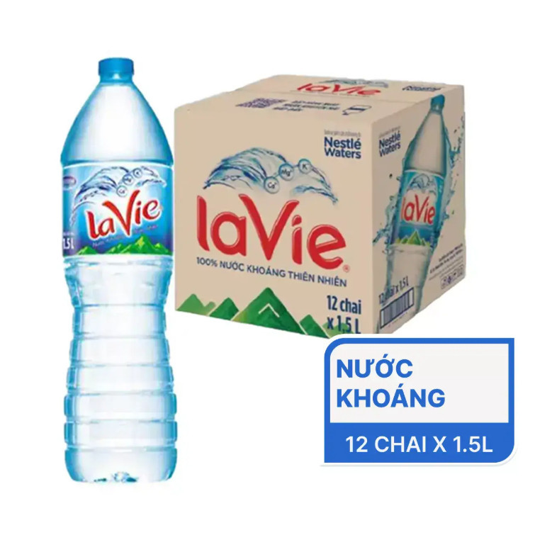 Nước khoáng Lavie 1.5L (12 Chai)_Thùng
