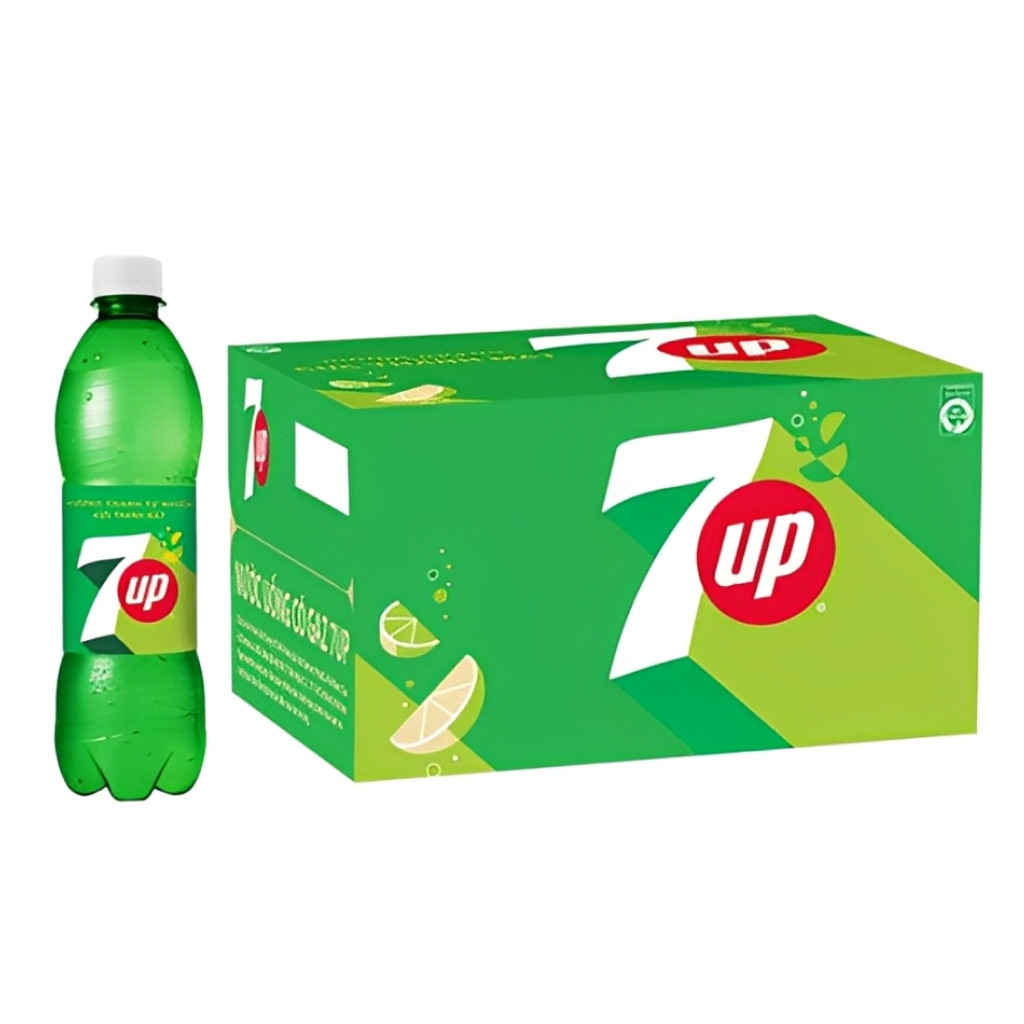 Gía sỉ Thùng 24 chai nước ngọt 7 Up vị chanh 390ml
