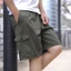 Quần short chở hàng màu trơn nhẹ mùa hè dành cho nam, Quần short thể thao dáng rộng cỡ lớn