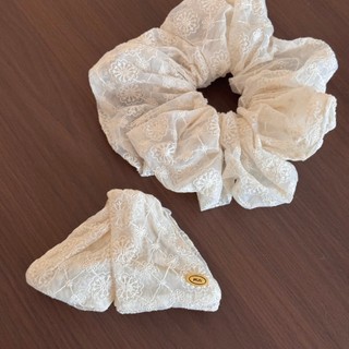 Hululu / Lưới Ren Thêu Scrunchy Dây Buộc Tóc Nơ Tóc Thấp Đuôi Ngựa Lợn Scrunchy Dây Buộc Tóc Đầu Dây Buộc Mũ Đội Đầu