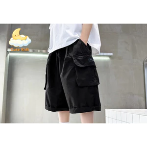 Mùa Hè Nhiều Mẫu Mới Bé Trai Hàng Hóa Thường Ngày Quần Short 5 Điểm Hợp Thời Trang Giữa Chiều Dài Cho Trẻ Lớn Tuổi