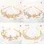 BRABRAA Lá Vàng Tiara, Phụ Kiện Cô Dâu Thoải Mái Phù Hợp Với Mũ Cô Dâu, Trang Sức Tóc Retro Phong Cách Hàn Quốc Mũ Đội Đầu Nữ Bé Gái