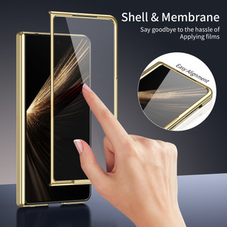 Ốp điện thoại chống vân tay AG Matte cho Honor Magic V5 Full Bản lề Bảo vệ ống kính Vỏ chống sốc có màng kính phía trước