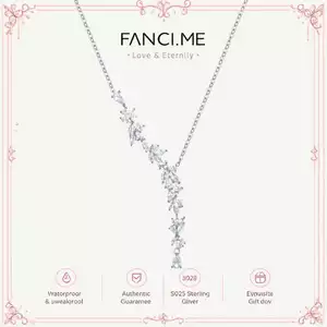 FANCIME "Wisteria Whisper" Vòng cổ bạc Y thả hoa