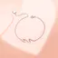 FANCIME "Into You" Paved CZ Stone Wave Bar Vòng tay bạc Sterling