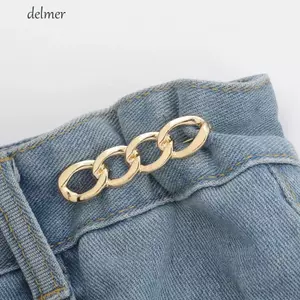 Nút thắt nút quần DELMER, Khóa thắt lưng hợp kim Jean Fit Thắt chặt khóa, Kẹp nút vàng hợp thời trang Kẹp thắt lưng Nút Jean cho quần jean dáng rộng