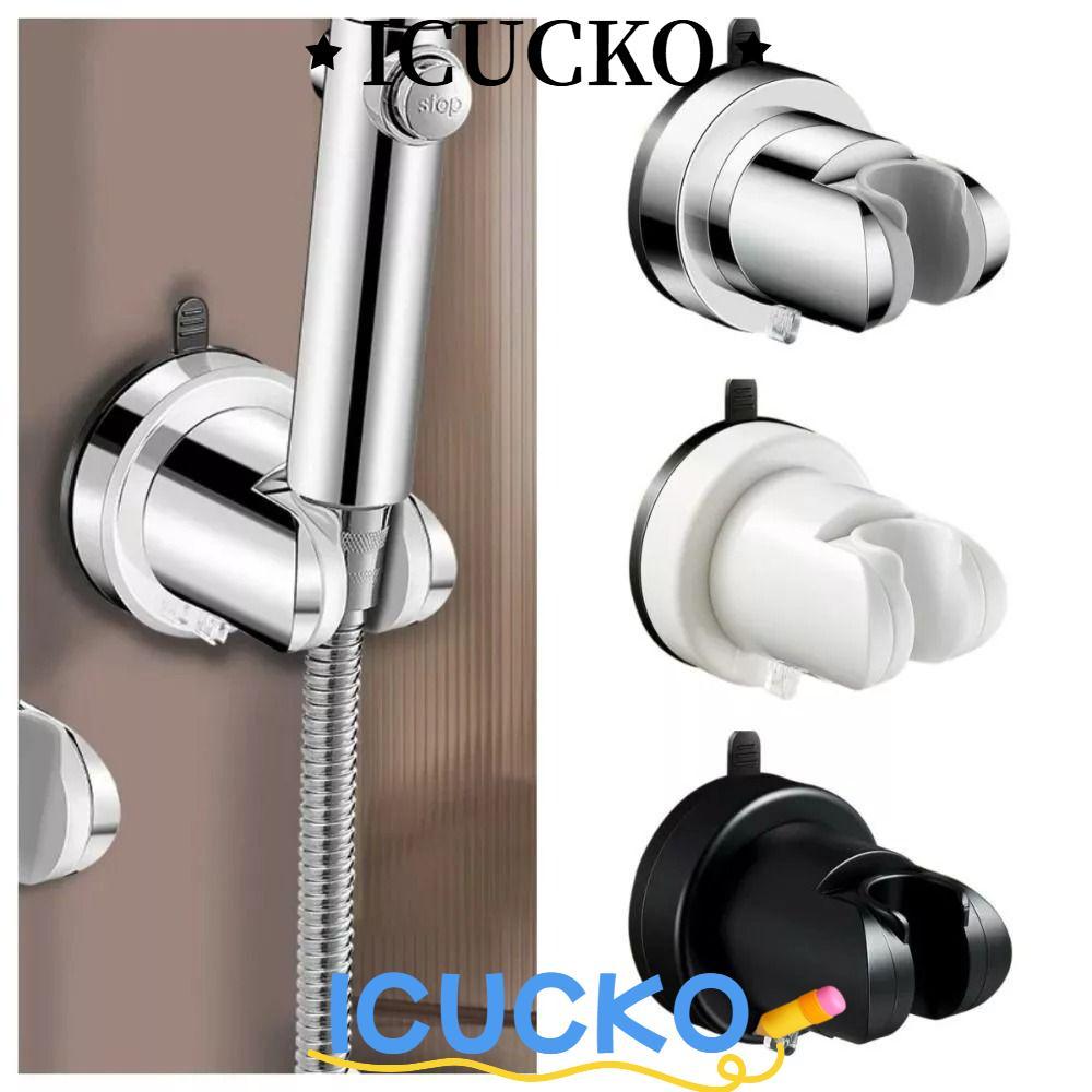 Giá đỡ đầu vòi hoa sen ICUCKO, Treo tường Không đục lỗ Vòi hoa sen Đế cố định, Lắp đặt không cần đục lỗ Phụ kiện phòng tắm di động Đế vòi hoa sen