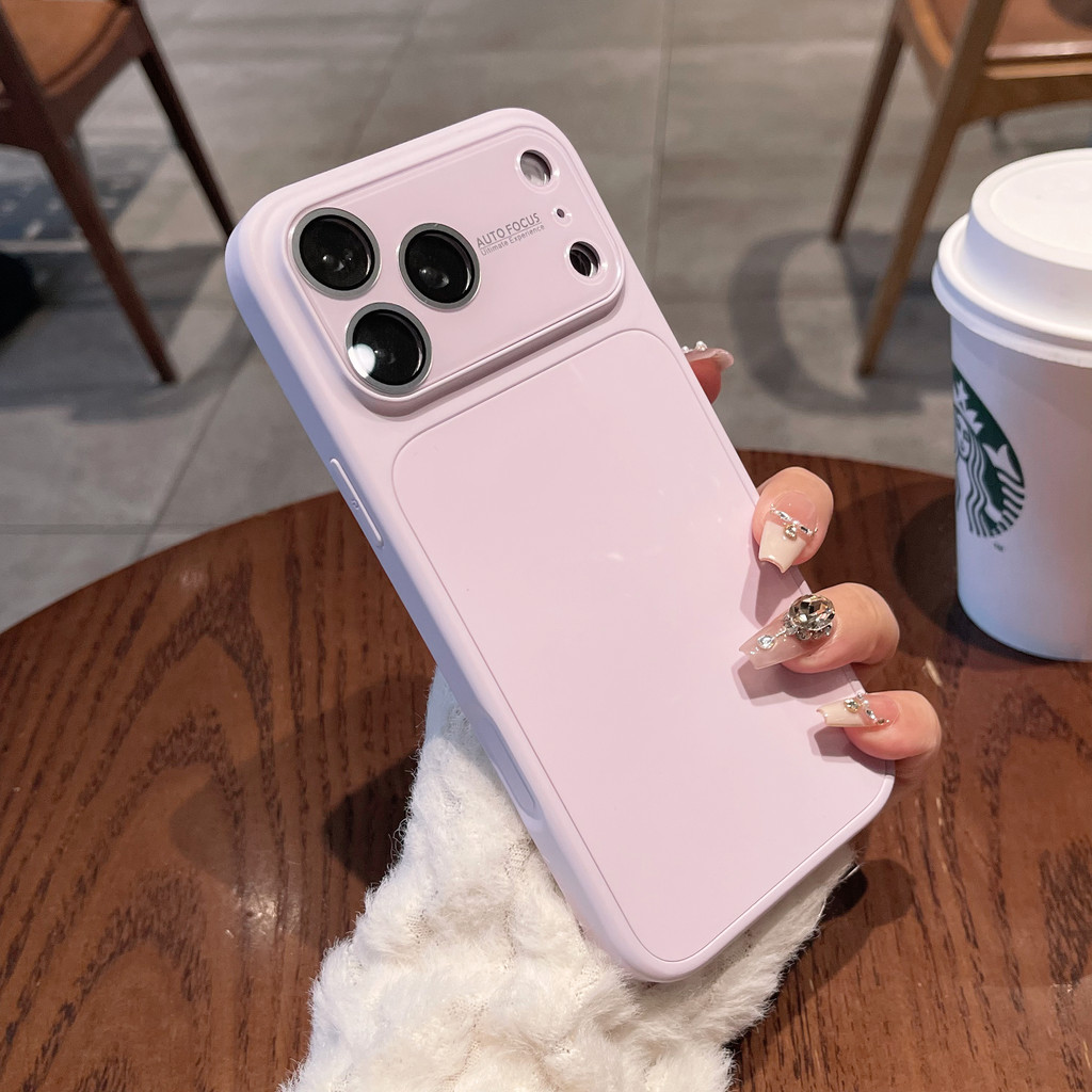 Ốp Điện Thoại Màu Đen Đơn Giản Cho iPhone 17 Pro Max 16 Pro Max 15 14 13 12 Ốp Điện Thoại Chống Rung