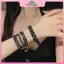 MYPANDA Vòng tay bằng da Punk kim loại nhiều lớp Dây chuyền đinh tán Trang sức Gothic mát mẻ Thời trang Unisex cho sự kiện âm nhạc Tiệc xe máy Phong cách đường phố.