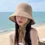 Mũ Rơm PYCOU, Mũ Chống Nắng Có Thể Điều Chỉnh Vành Lớn, Thời Trang Thoáng Khí Ngoài Trời Che Nắng Mũ Đi Biển