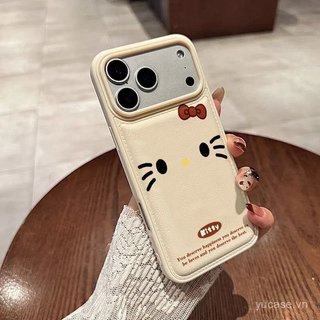 Ốp Điện Thoại Da Chữ Cái Tiếng Anh Mèo Biểu Hiện Thích Hợp Cho iPhone 11 12 13 promax 14 15 16 17 pro max 16promax 15promax 14promax 15plus Ốp Chống Sốc