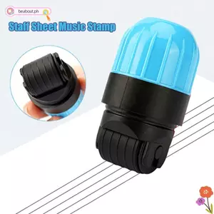 BEABOUT Nhân Viên Bảng Nhạc Tem, 5 Dòng 6 Nhân Viên Nhựa Ký Hiệu Nhân Viên, Phổ Kép Tiện Lợi Màu Sắc Tươi Sáng Con Dấu Âm Nhạc Giáo Dục Âm Nhạc
