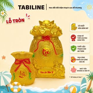 [Giá siêu rẻ] Heo đất ống tiết kiệm tiền hũ tiền size to,nhỏ màu gold cao cấp LD22 - TABILINE