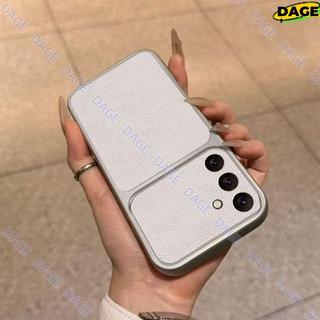 Ốp điện thoại Cho Samsung Galaxy A17 A27 A37 A57 A56 A26 A36 A16 A25 A35 A55 A15 LTE 4G 5G Vỏ Cửa Sổ Lớn Đơn Giản Màu Trắng Dermatoglyph Vỏ Cửa Sổ Lớn Bao Gồm Tất Cả Vỏ Chống Rơi
