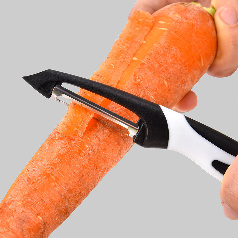 Hàng sẵn có Chim cánh cụt Lột Dao gọt vỏ khoai tây Dụng cụ bào dưa trái cây Nhà bếp Dao gọt vỏ hai màu đa chức năng FCYB