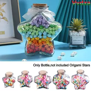 Bình chúc VVDZA, Chai thủy tinh hình ngôi sao Origami Stars, Lọ thủy tinh thủ công sáng tạo tại nhà