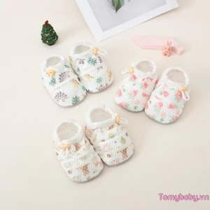 Giày Đi Bộ Đầu Tiên Cho Bé Hoạt Hình Dễ Thương Thiết Kế Động Vật Đế Mềm Chống Trơn Trượt Lưới Giày Đế Bằng