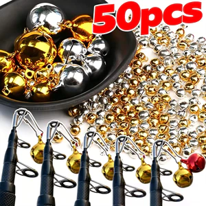 10 / 50 Chiếc Chuông Câu Cá Chỉ Báo Tấn Công Độ Nhạy Cao Gắn Nhanh Thanh Đầu Kẹp Báo Động Lớn Trong Suốt Vòng Hợp Kim Kim Chuông Kim Loại Cho Cá Chép Thô