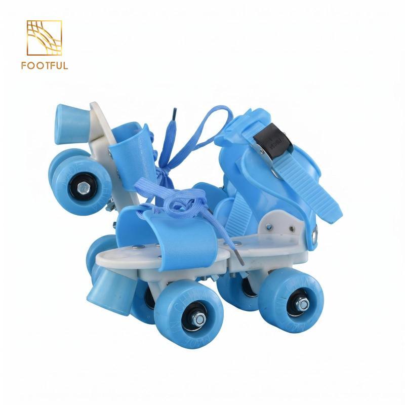 Trẻ Em Quad Roller Skates Kích Thước Có Thể Điều Chỉnh Chất Liệu PU Bốn Bánh Xe Trượt Nội Tuyến Cho Bé Trai Bé Gái Hoạt Động Ngoài Trời