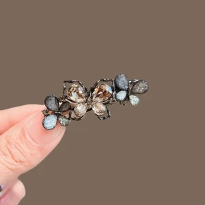 MAUROPOLI Tinh Tế Cá Tính Thủy Tinh Kim Cương Giả Bướm Kẹp Tóc Nữ Phong Cách Mới Bên Nổ Kẹp Cao Cấp Cảm Giác Phù Hợp Với Tóc Gãy Mỏ Vịt Kẹp