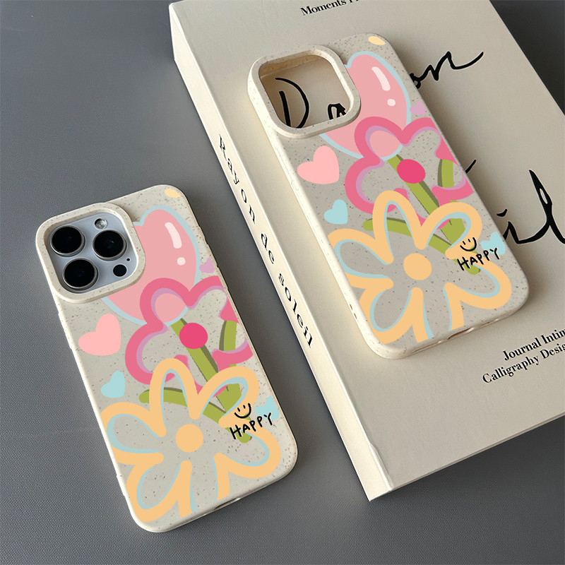Ốp lưng điện thoại cho iPhone 17 16 Pro Max 15 14 13 12 11 họa tiết mảnh ghép màu hồng