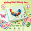 Bộ 16 tranh 3D hình học dán tường, rèn luyện tư duy cho trẻ Tập trung thiết kế, Đa dạng mẫu, Màu sắc tươi sáng