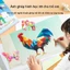 Bộ 16 tranh 3D hình học dán tường, rèn luyện tư duy cho trẻ Tập trung thiết kế, Đa dạng mẫu, Màu sắc tươi sáng