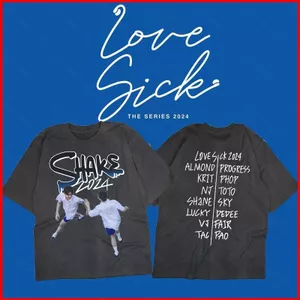 YB1 Love Sick 2024 PHOP KRIT Pun No mùa hè Áo thun ngôi sao tay ngắn BY1