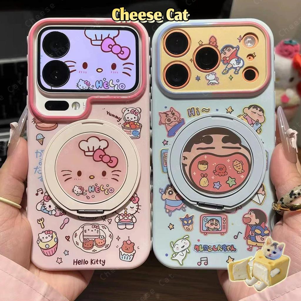 360 Độ Giá Đỡ Điện Thoại Đầu Bếp Kitty Ốp Điện Thoại Cho iPhone Dành Cho iPhone 14 13 12 11 15 Plus 16 17 Pro Max