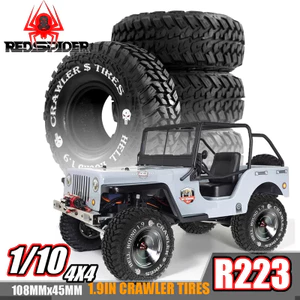 4 108mm 1.9 '' Cao Su Mềm Lốp Xe Bánh Xích Địa Hình Cho Xe Bánh Xích 1: 10 Traxxas TRX4 Trục SCX10 II RC4WD D90 TF2 Tamiya CC01 Gen8