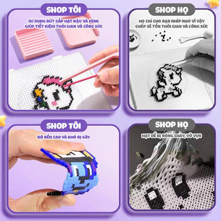 Hạt Xếp Hình Đồ Chơi Giáo Dục DIY Bộ Bổ Sung An Toàn Cho Bé Chất Liệu ABS Bền Đẹp