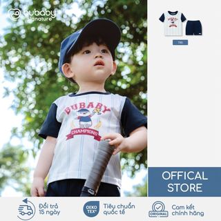 Bubaby Bộ cộc tay cổ tròn Sporty, bộ cộc tay mềm mại cho bé | Quần áo trẻ em mềm mịn | SCT1304SP T6.1