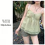 Milyfashion Xanh Hoa Sling Mùa Hè Phong Cách Mới Phong Cách Hàn Quốc Rời Ôm Hơn Nhìn Nhỏ Top Nhẹ nhàng Y2K AKZI