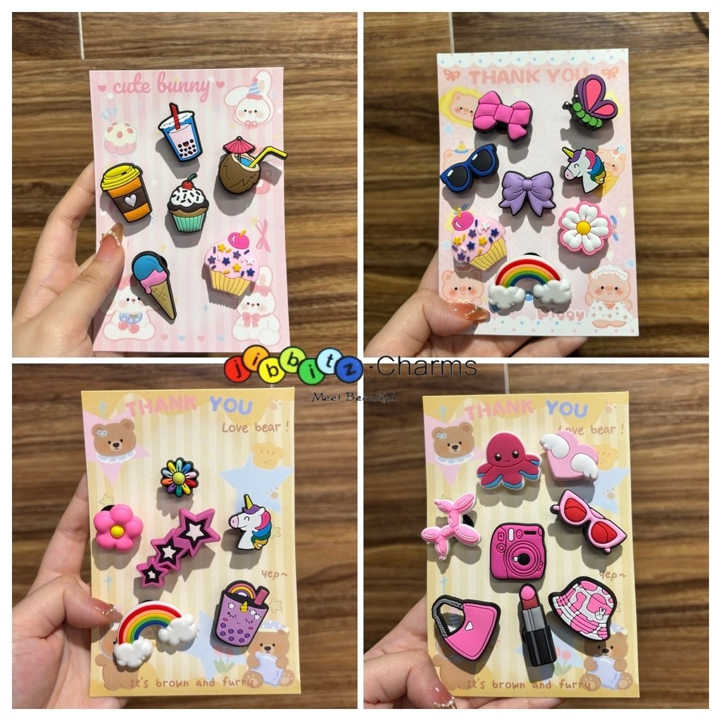 #Sticker Charm / Phong Cách Công Chúa Lỗ Giày Trang Trí Phụ Kiện Bộ Lỗ Giày Phụ Kiện DIY Dễ Thương Bộ Phụ Kiện Có Khóa Kết Nối