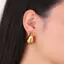 ECK 1 Cặp Vintage Tính Khí Vàng Bạc Chunky Mái Vòm Thả Bông Tai Nữ Hợp Kim Bóng Thi Giọt Bông Tai Nhẹ Hoops HOT
