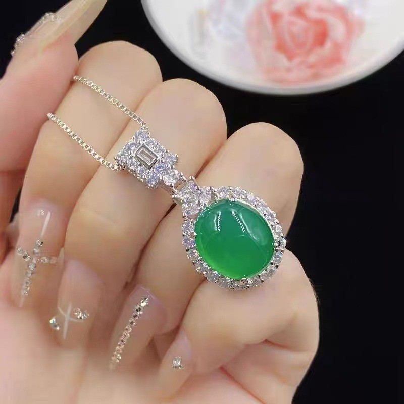 Bông tai nữ Chalcedony tự nhiên tinh tế