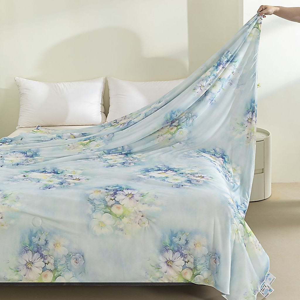 SFN Chăn hè 5D in hoa – Thiết kế mát lạnh chống nóng, nhẹ nhàng, dễ vệ sinh, bền đẹp