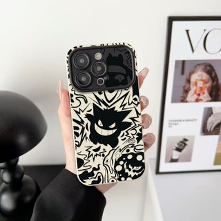 Vỏ bảo vệ ống kính Chống rách Thích hợp cho iPhone 16 ProMax 11 Pro Max 15 Pro XS 12 17 Pro Max 14 Pro 7 Plus 13 Vỏ mềm Little Monster Gengar
