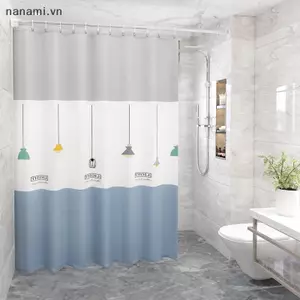 Vách ngăn thiên nhiên cho phòng tắm Rèm tắm chống thấm nước Không cần khoan lỗ [VN]