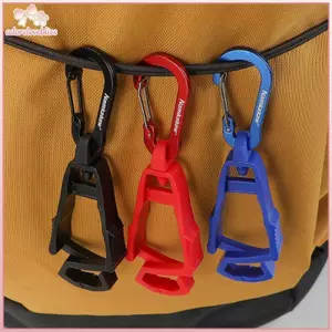 THÊM 1 Kẹp Găng Tay Ngoài Trời Đa Năng Chống Rơi Móc Găng Tay Làm Việc Giá Đỡ Kẹp Chìa Khóa Kẹp An Toàn Dụng Cụ Cắm Trại BSS