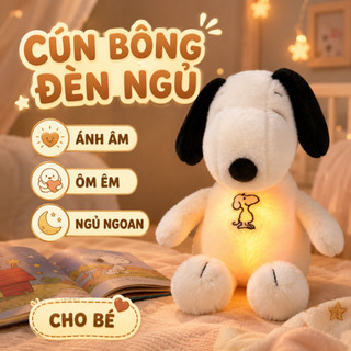 Snoopy Thở Ánh Sáng Phát Sáng Lông Bông Đồ Chơi, Lông Mềm Mịn Sang Trọng, Quà Sinh Nhật Cho Trẻ Em Từ 0 đến 6 Tuổi