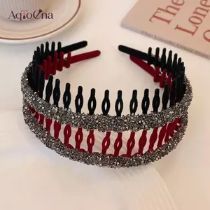 AqToCna Đơn Giản Floing Tóc Nữ Thu Đông Nhung Răng Chống Trượt Kẹp Tóc Mũ Kẹp Tóc Phụ Kiện Tóc AqToCna