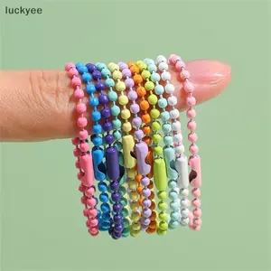 Luckyew 100 Chiếc Bóng Hạt Dây Xích Phù Hợp Với Móc Chìa Khóa / Búp Bê / Nhãn Tay Thẻ Kết Nối Cho DIY Vòng Tay Trang Sức Làm Phụ Kiện 10cm TQ