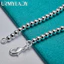 URMYLADY Bạc 925 Mịn 4MM Đính Hạt Vòng Tay Nữ Cưới Đính Hôn Dự Tiệc Trang Sức Thời Trang