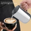 Cốc tạo bọt sữa WANYEDI, Bình tạo bọt sữa bạc 1000 ml / 34oz, Bình cà phê 304 Tay cầm tiện dụng Bình cà phê Latte Art