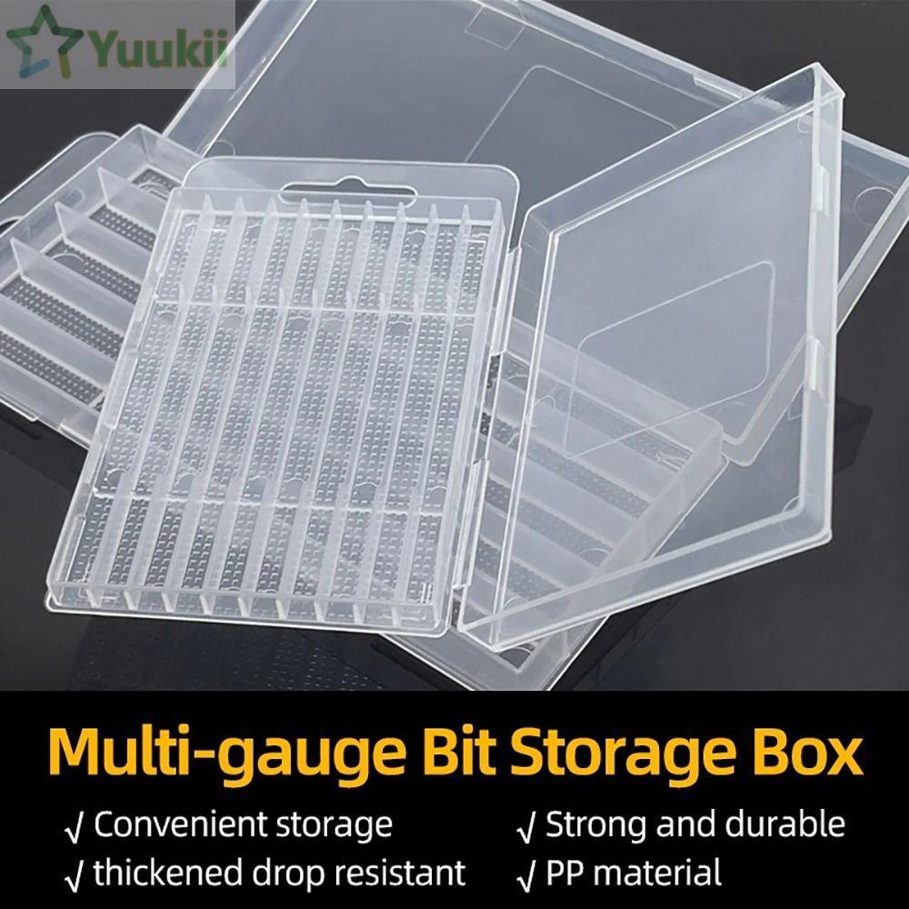 YUUKII 1 Cái Hộp Bảo Quản Mũi Khoan, Nhựa 5 / 10 Lỗ Bộ Phận Dụng Cụ Bảo Quản, Hộp Dụng Cụ Phần Cứng Đa Dạng Bền Đẹp Cho Phụ Kiện Vòi Khoan Xoắn