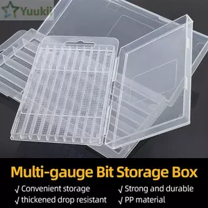 YUUKII 1 Cái Hộp Bảo Quản Mũi Khoan, Nhựa 5 / 10 Lỗ Bộ Phận Dụng Cụ Bảo Quản, Hộp Dụng Cụ Phần Cứng Đa Dạng Bền Đẹp Cho Phụ Kiện Vòi Khoan Xoắn
