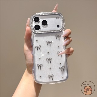 Dành Cho OPPO A6 A6X A6S A6T A6V A6C A6K A6i + A5 A5X A5i A3 A3X A3i A80 A60 A40 A40M Pro Ốp Điện Thoại 3D Stereo Sóng Bạc Nơ Chấm Bi Sáng Bóng Lấp Lánh Vỏ