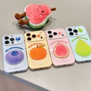 3D DIY Cam Lê Trái Cây Trường Hợp Điện Thoại Cho iPhone 17 16 15 14 13 12 11 Pro Max 16 15 14 Plus